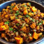sweet potatoes and ground beef