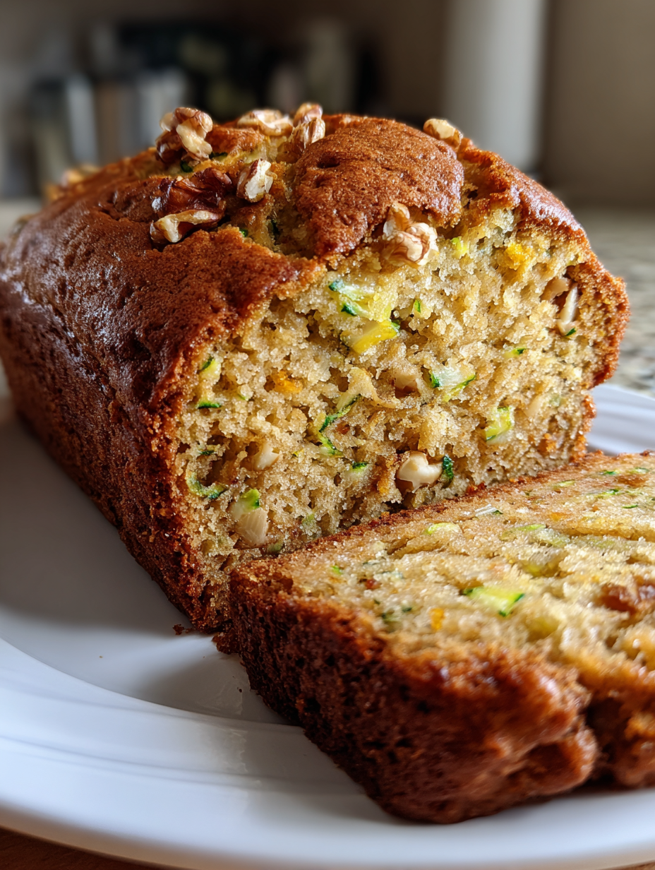 best zuchini bread recipe: moist and flavorful with walnuts