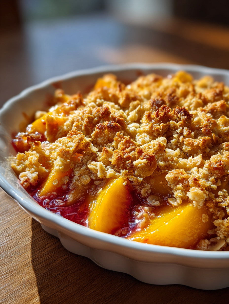 peach crumble recipe: a delicious dessert for summer gatherings