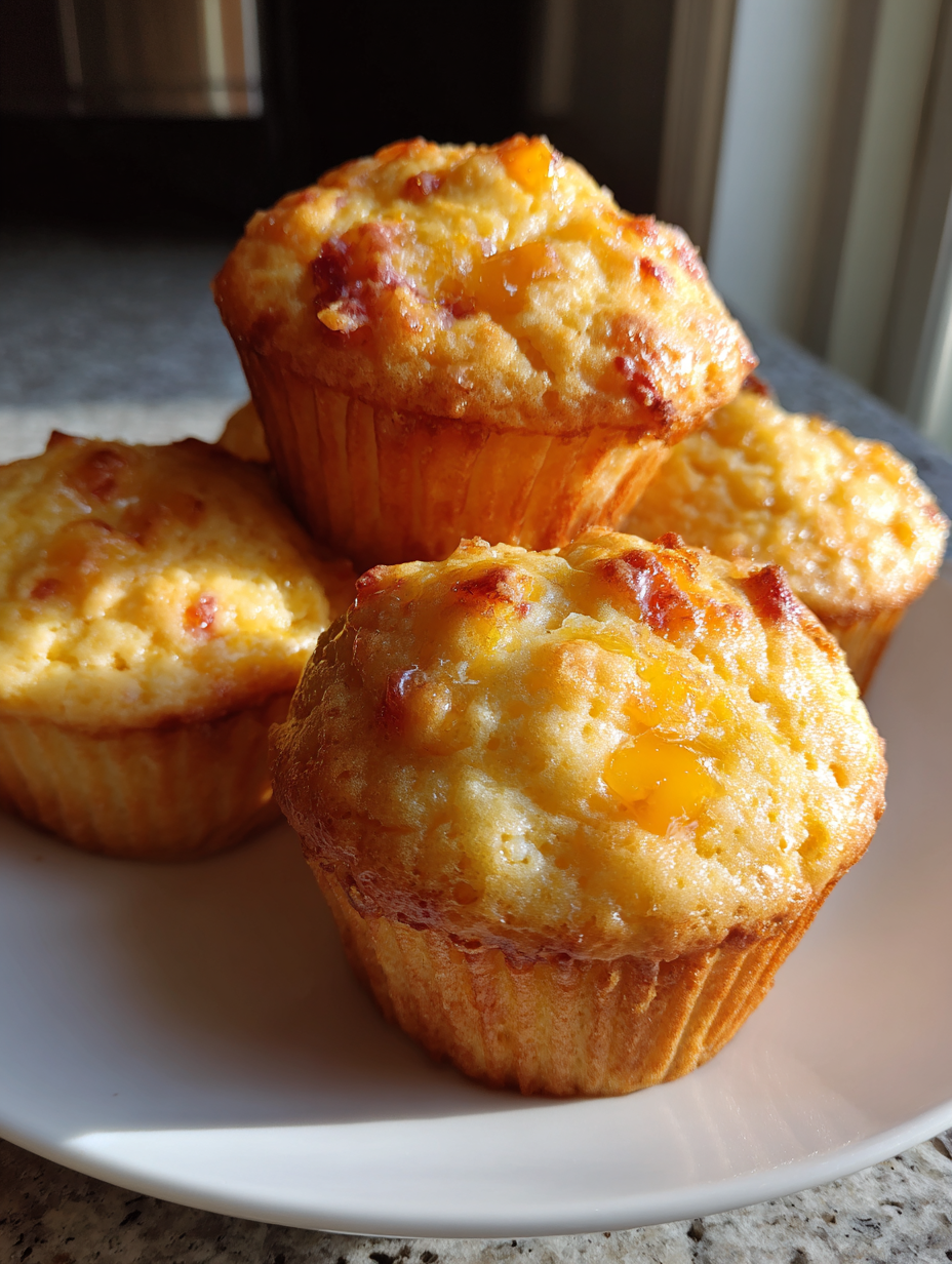 peach muffins: deliciously moist and bursting with flavor