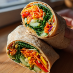 school lunch ideas for kids: Delicious Rainbow Veggie Wraps Recipe