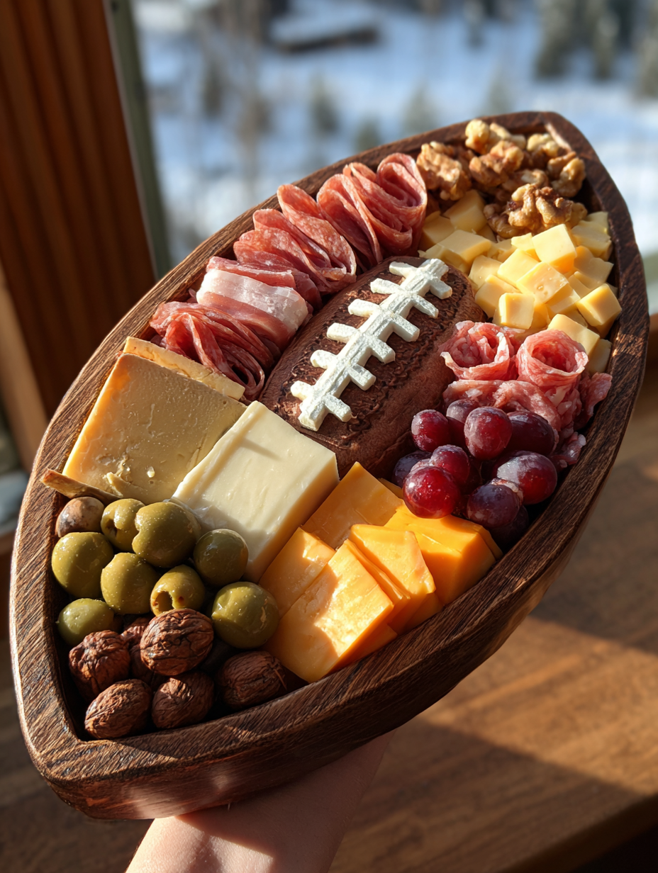 football charcuterie board: the ultimate game-day snack idea