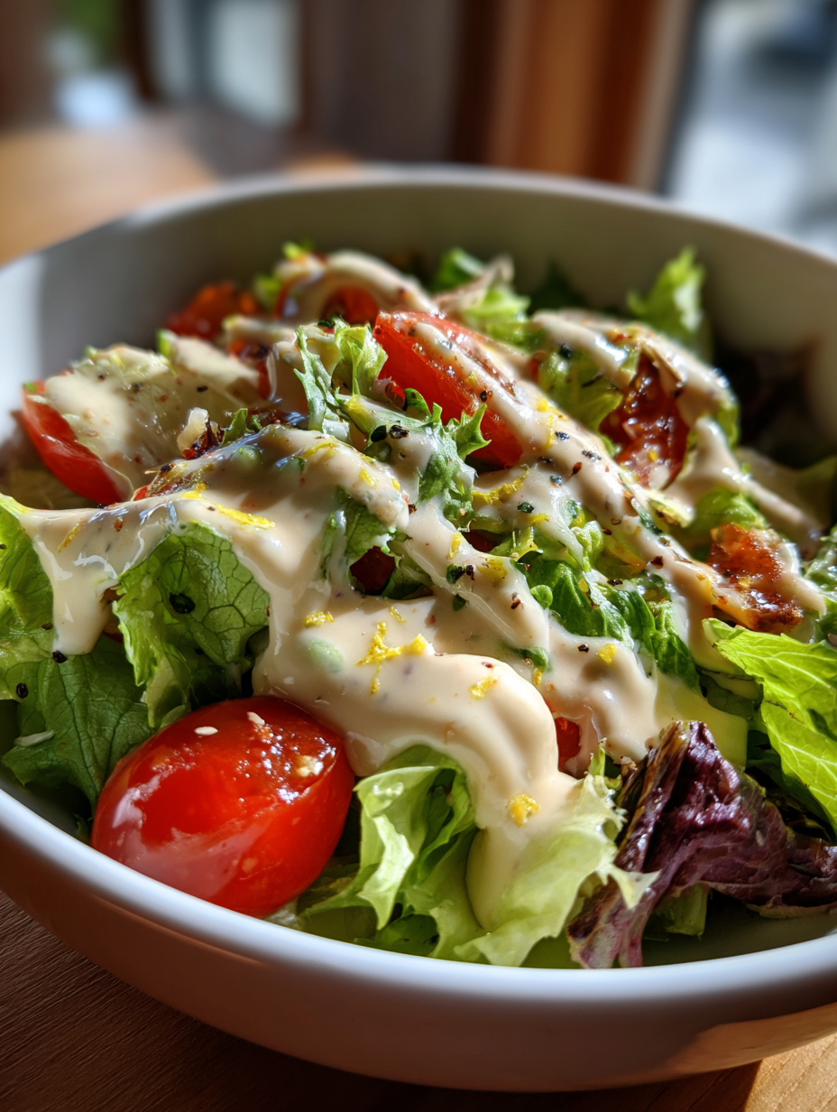 Lemony Garlic Tahini Dressing: A Deliciously Creamy Delight