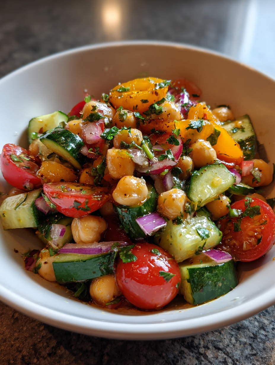 Mediterranean Chickpea Salad: A Deliciously Refreshing Dish