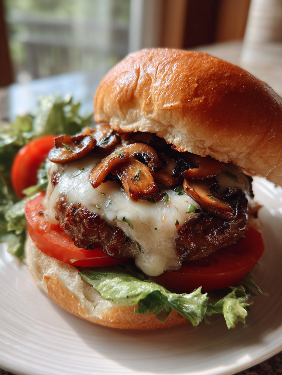 Mushroom and Swiss Burger: Deliciously Juicy and Flavorful Delight