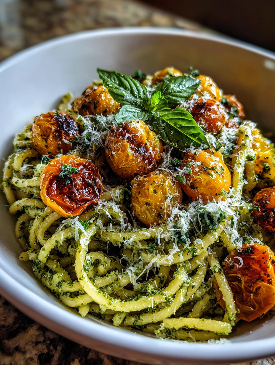 Pesto Pasta with Roasted Cherry Tomatoes: A Delicious Summer Delight