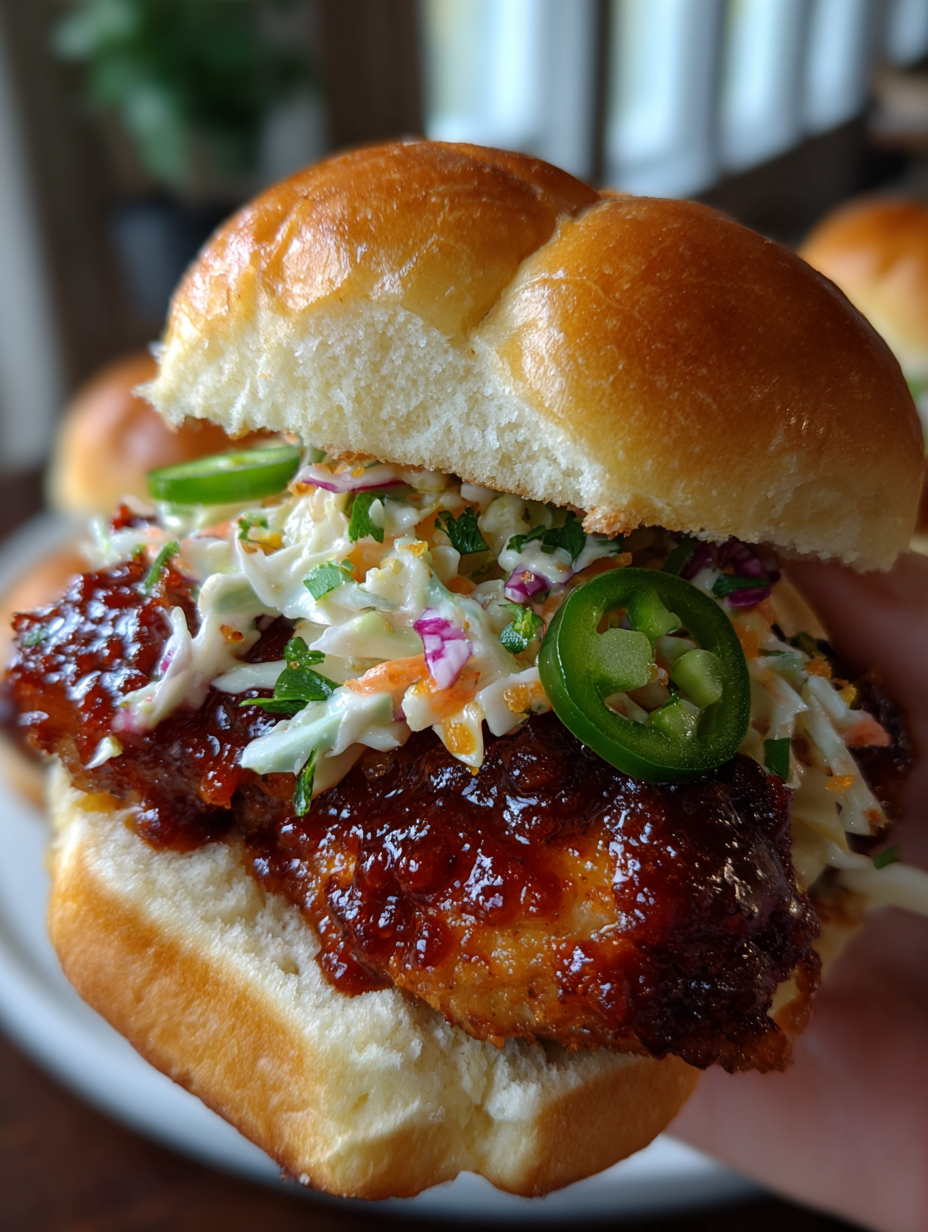 tailgate food ideas: Delicious Grilled BBQ Chicken Sliders Recipe